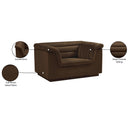 Meridian Cascade Brown Velvet Fabric Chair IMAGE 18