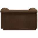 Meridian Cascade Brown Velvet Fabric Chair IMAGE 3