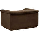  Manufacturer Color_Brown -- Cascade Brown Velvet Upholstered Chair IMAGE 4