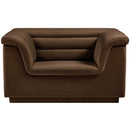 Meridian Cascade Brown Velvet Fabric Chair IMAGE 5