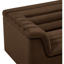 Meridian Cascade Brown Velvet Fabric Chair IMAGE 9