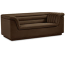  Manufacturer Color_Brown -- Cascade 72" Brown Velvet Upholstered Loveseat IMAGE 1