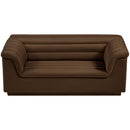  Manufacturer Color_Brown -- Cascade 72" Brown Velvet Upholstered Loveseat IMAGE 6