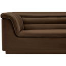  Manufacturer Color_Brown -- Cascade 94" Brown Velvet Upholstered Sofa IMAGE 11