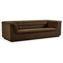  Manufacturer Color_Brown -- Cascade 94" Brown Velvet Upholstered Sofa IMAGE 17