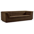 Meridian Cascade Brown Velvet Fabric Sofa IMAGE 17