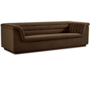 Manufacturer Color_Brown -- Cascade 94" Brown Velvet Upholstered Sofa IMAGE 1