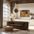  Manufacturer Color_Brown -- Cascade 94" Brown Velvet Upholstered Sofa IMAGE 2