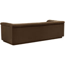 Meridian Cascade Brown Velvet Fabric Sofa IMAGE 4
