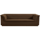 Meridian Cascade Brown Velvet Fabric Sofa IMAGE 5