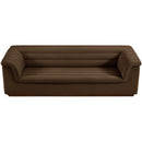 Meridian Cascade Brown Velvet Fabric Sofa IMAGE 6