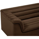  Manufacturer Color_Brown -- Cascade 94" Brown Velvet Upholstered Sofa IMAGE 9