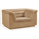  Manufacturer Color_Camel -- Cascade Camel Velvet Upholstered Chair IMAGE 17