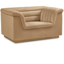  Manufacturer Color_Camel -- Cascade Camel Velvet Upholstered Chair IMAGE 1