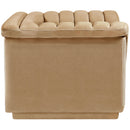 Meridian Cascade Camel Velvet Fabric Chair IMAGE 7