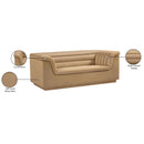  Manufacturer Color_Camel -- Cascade 72" Camel Velvet Upholstered Loveseat IMAGE 18
