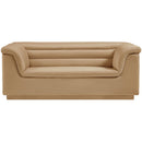  Manufacturer Color_Camel -- Cascade 72" Camel Velvet Upholstered Loveseat IMAGE 5