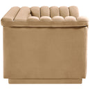  Manufacturer Color_Camel -- Cascade 72" Camel Velvet Upholstered Loveseat IMAGE 7