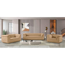 Meridian Cascade Camel Velvet Fabric Sofa IMAGE 16