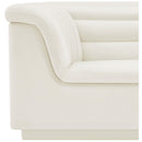  Manufacturer Color_Cream -- Cascade Cream Velvet Upholstered Chair IMAGE 11