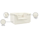 Manufacturer Color_Cream -- Cascade Cream Velvet Upholstered Chair IMAGE 18