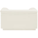 Meridian Cascade Cream Velvet Fabric Chair IMAGE 3