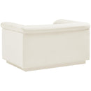  Manufacturer Color_Cream -- Cascade Cream Velvet Upholstered Chair IMAGE 4