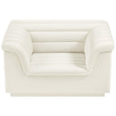  Manufacturer Color_Cream -- Cascade Cream Velvet Upholstered Chair IMAGE 6