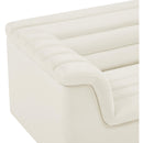  Manufacturer Color_Cream -- Cascade Cream Velvet Upholstered Chair IMAGE 9