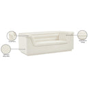 Manufacturer Color_Cream -- Cascade 72" Cream Velvet Upholstered Loveseat IMAGE 18