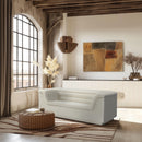  Manufacturer Color_Cream -- Cascade 72" Cream Velvet Upholstered Loveseat IMAGE 2