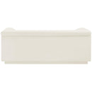 Meridian Cascade Cream Velvet Fabric Loveseat IMAGE 3