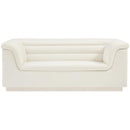  Manufacturer Color_Cream -- Cascade 72" Cream Velvet Upholstered Loveseat IMAGE 5
