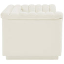  Manufacturer Color_Cream -- Cascade 72" Cream Velvet Upholstered Loveseat IMAGE 7