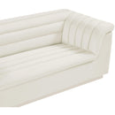  Manufacturer Color_Cream -- Cascade 72" Cream Velvet Upholstered Loveseat IMAGE 8