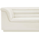  Manufacturer Color_Cream -- Cascade 94" Cream Velvet Upholstered Sofa IMAGE 11