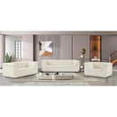 Meridian Cascade Cream Velvet Fabric Sofa IMAGE 16