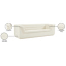  Manufacturer Color_Cream -- Cascade 94" Cream Velvet Upholstered Sofa IMAGE 18