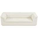  Manufacturer Color_Cream -- Cascade 94" Cream Velvet Upholstered Sofa IMAGE 6
