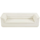Meridian Cascade Cream Velvet Fabric Sofa IMAGE 6