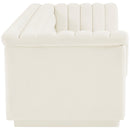  Manufacturer Color_Cream -- Cascade 94" Cream Velvet Upholstered Sofa IMAGE 7