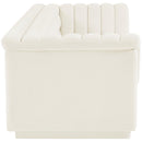 Meridian Cascade Cream Velvet Fabric Sofa IMAGE 7