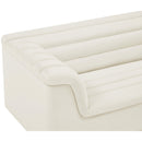  Manufacturer Color_Cream -- Cascade 94" Cream Velvet Upholstered Sofa IMAGE 9