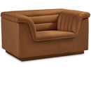 Meridian Cascade Saddle Velvet Fabric Chair IMAGE 1