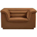 Meridian Cascade Saddle Velvet Fabric Chair IMAGE 5