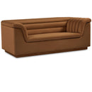  Manufacturer Color_Saddle -- Cascade 72" Saddle Velvet Upholstered Loveseat IMAGE 1