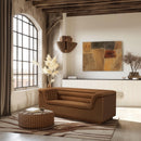  Manufacturer Color_Saddle -- Cascade 72" Saddle Velvet Upholstered Loveseat IMAGE 2