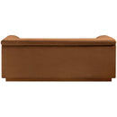 Meridian Cascade Saddle Velvet Fabric Loveseat IMAGE 3