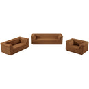 Meridian Cascade Saddle Velvet Fabric Sofa IMAGE 14