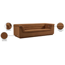 Meridian Cascade Saddle Velvet Fabric Sofa IMAGE 18